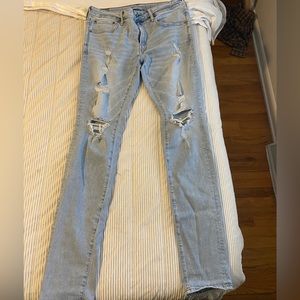 American Eagle Ripped Skinny Jeans Next Level Air Flex- size 34x32